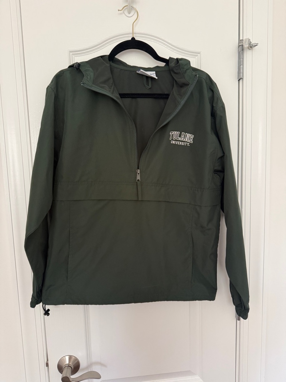 Champion Olive Green Athletic Jacket with Logo Tag